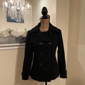 Dollhouse black wool coat